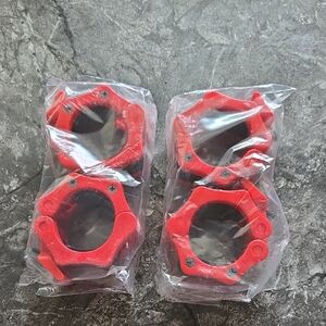 Red Barbell Clamps